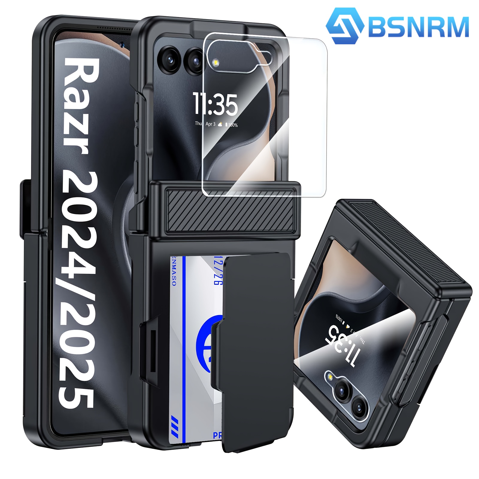 TEMU Phone Case: Vizvera Suitable For Motorola Razr 2025/razr 2026 Phone Case With And Hinge Protector, Built-in Screen Protector, With Mobile Phone