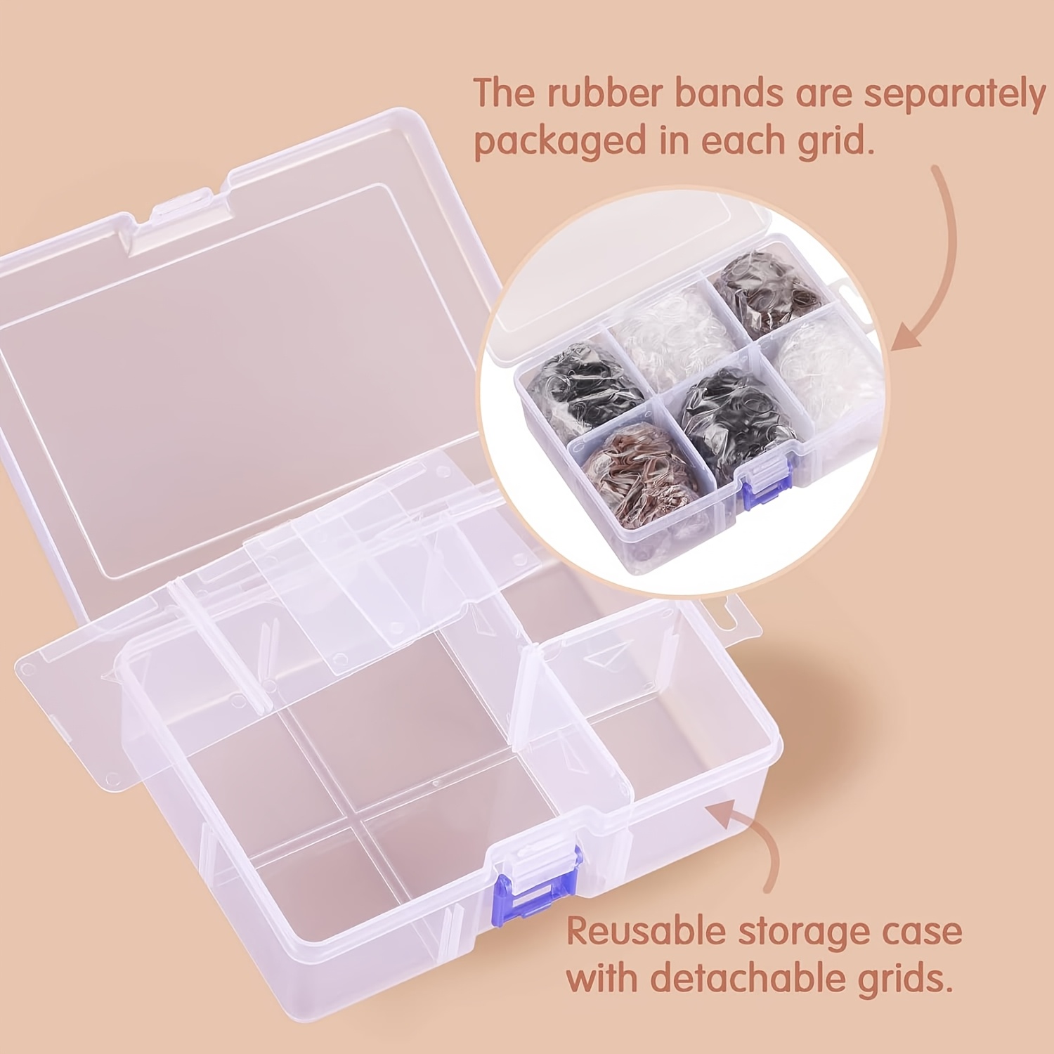2500 Soft Rubber Bands and Elastic Bands with Storage Box