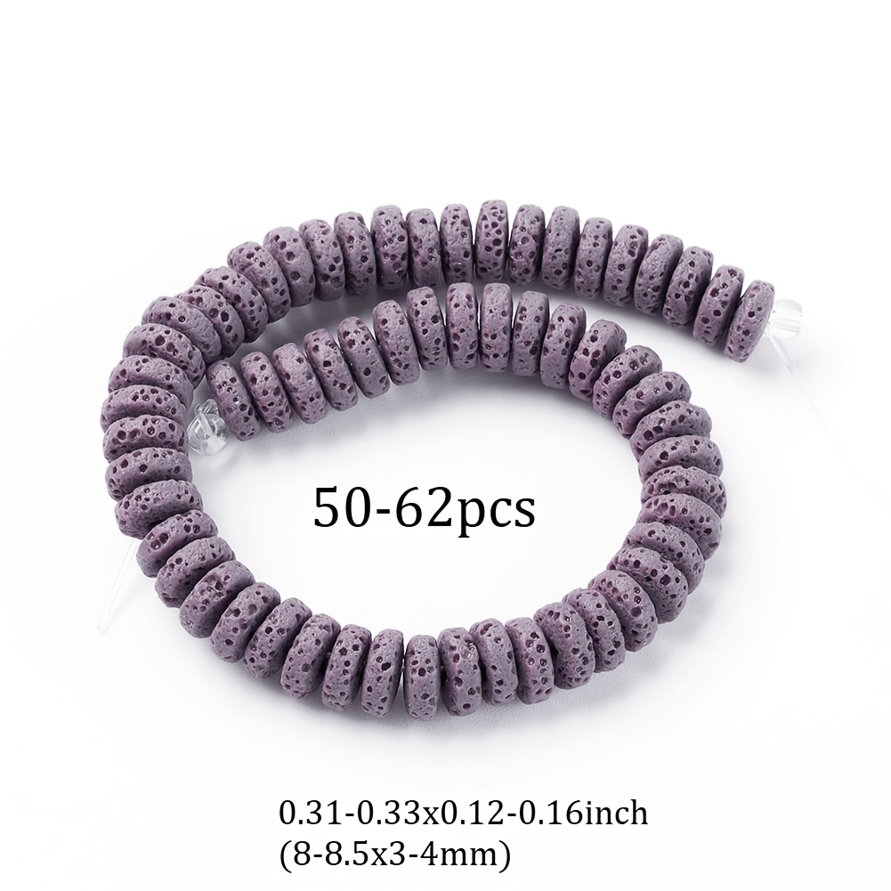 Random Natural Stone Flat Round Beads for Crafting