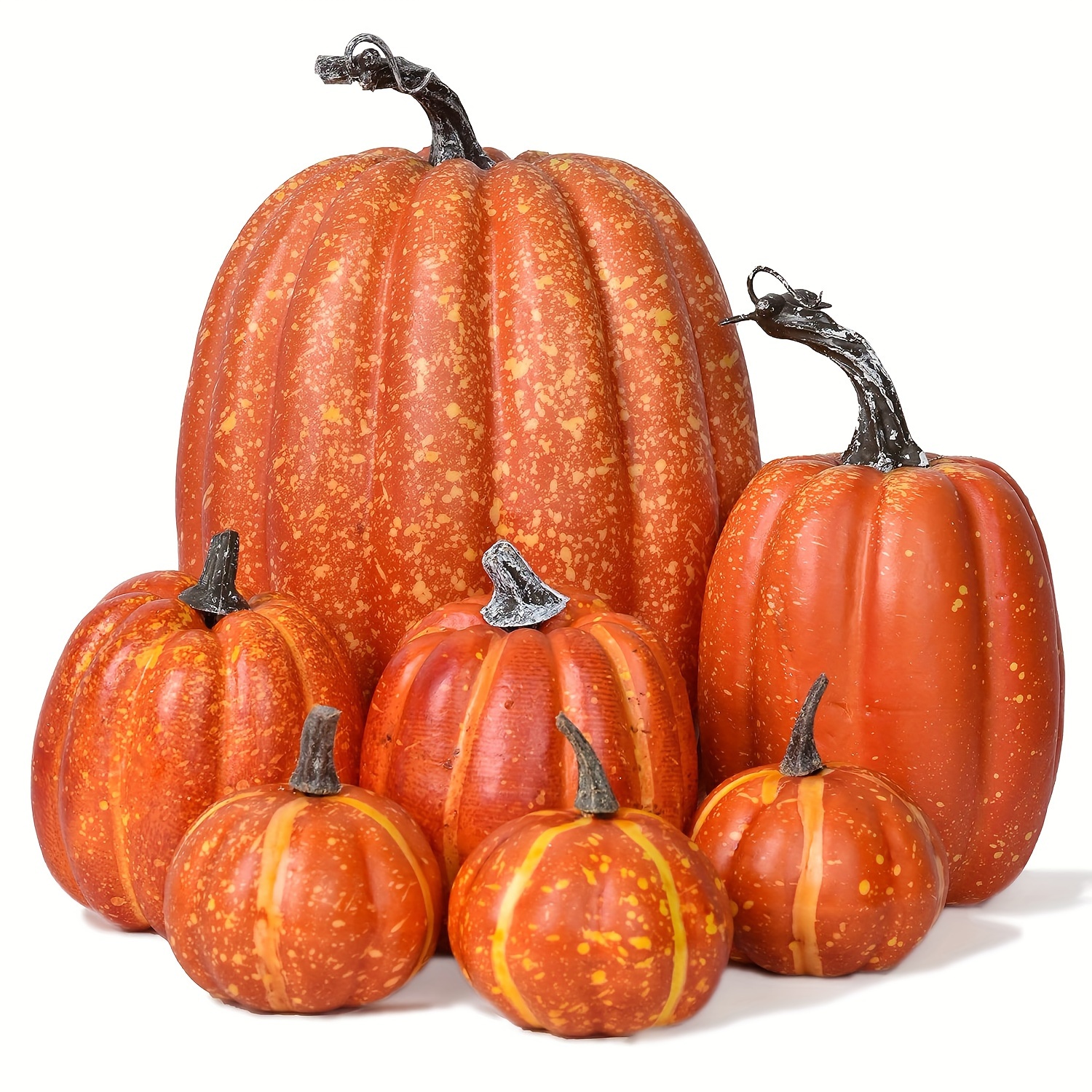 

7pcs, Artificial Pumpkin Fake Vegetables Pumpkin For Fall Thanksgiving Home Decor