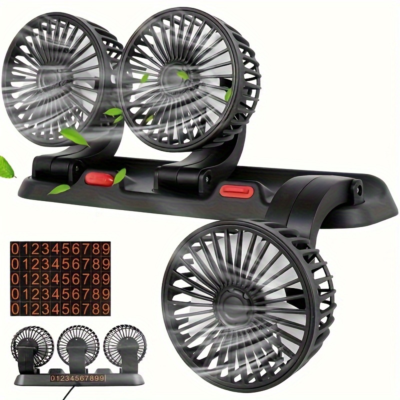 

5v Usb Car Fan: Keep Your Vehicle Cool And Fresh With This Powerful Three-head Fan!