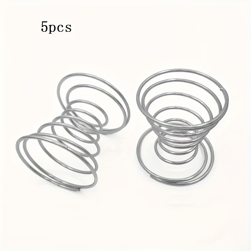 Image of Set Of 5 Elegant Metal Air Plant Stands With Spring Bases, Suitable For Indoor And Outdoor Use, Perfect For Air Ferns And Other Ferns, Ideal For Home Decor And Gifts