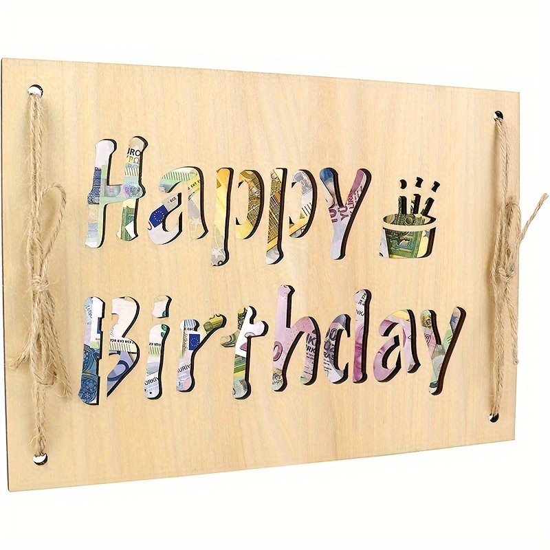 

Wooden Money Holder Ornament 3d Puzzle - Happy Birthday Wooden Card For Cash Gift - Gifts Money Gift For Friend, Family, Lovers, Surprise Plaque For Adult