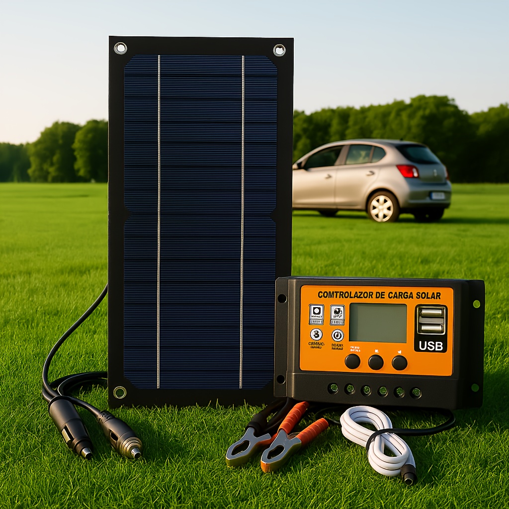TEMU Portable Solar Power Station, High-capacity Solar Panel Kit For Rv, , And Off-grid Systems, Perfect Christmas Gift For Outdoor Lovers And