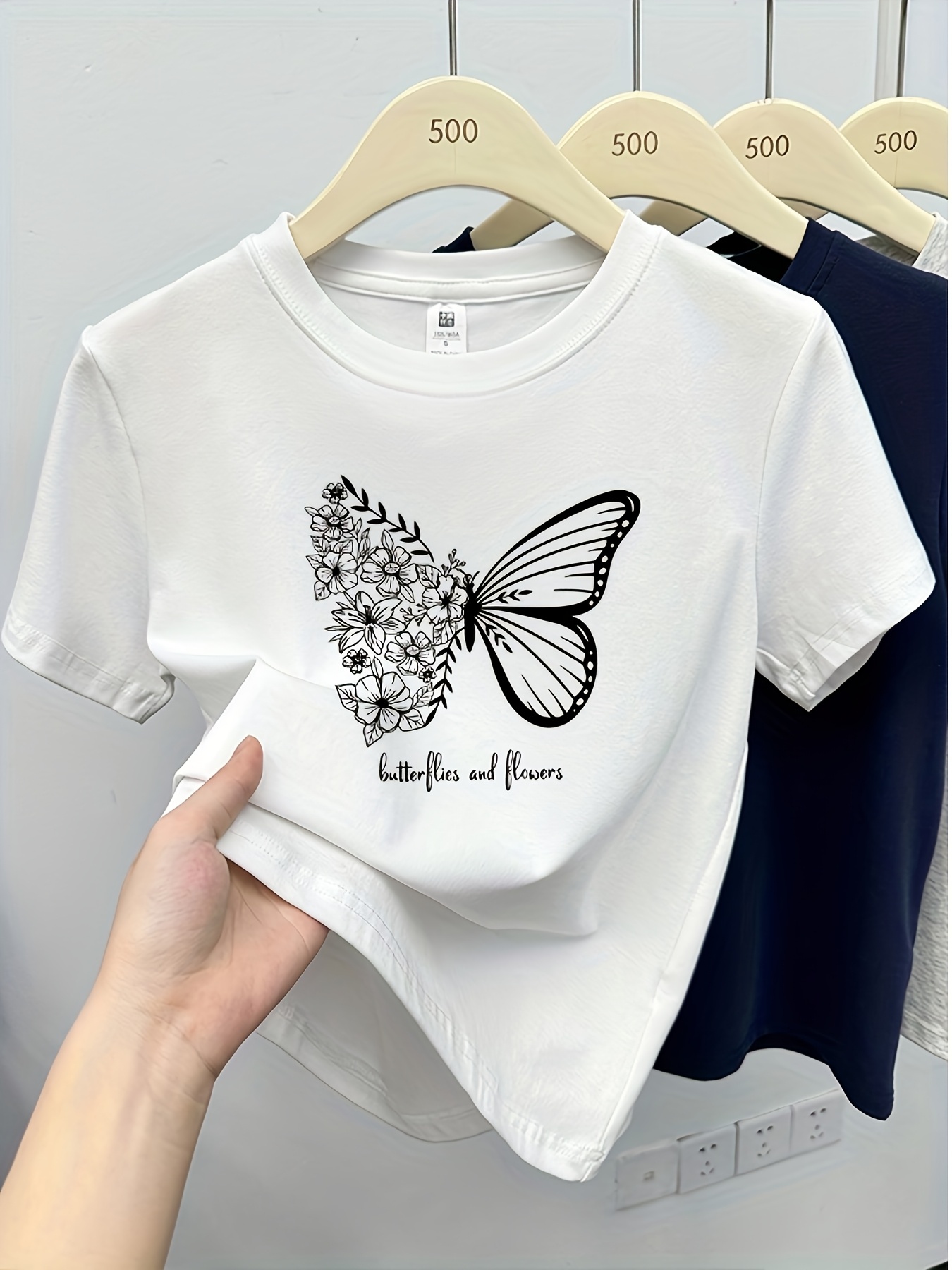 womens summer   floral print short sleeve t shirt light grey   fit round neck casual streetwear   washable spring summer fashion tee   shirt comfortable fabric Product details 1