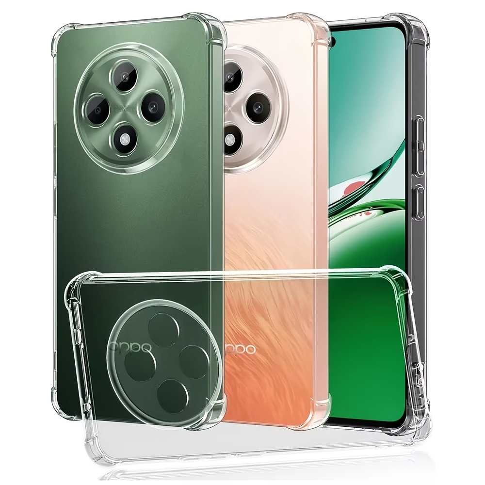 

Shockproof Tpu Case With For Oppo Reno 12f 4g/5g, Including Models 12fs 5g And Reno12 . This Clear Protective Cover Is Compatible With The Reno F27 5g.