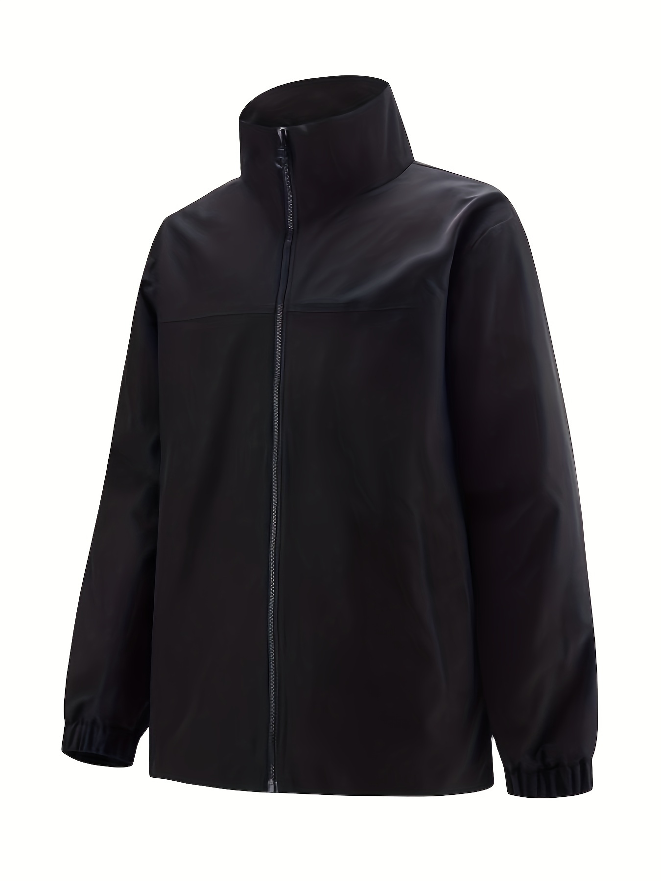 Hoodless zip up online jacket