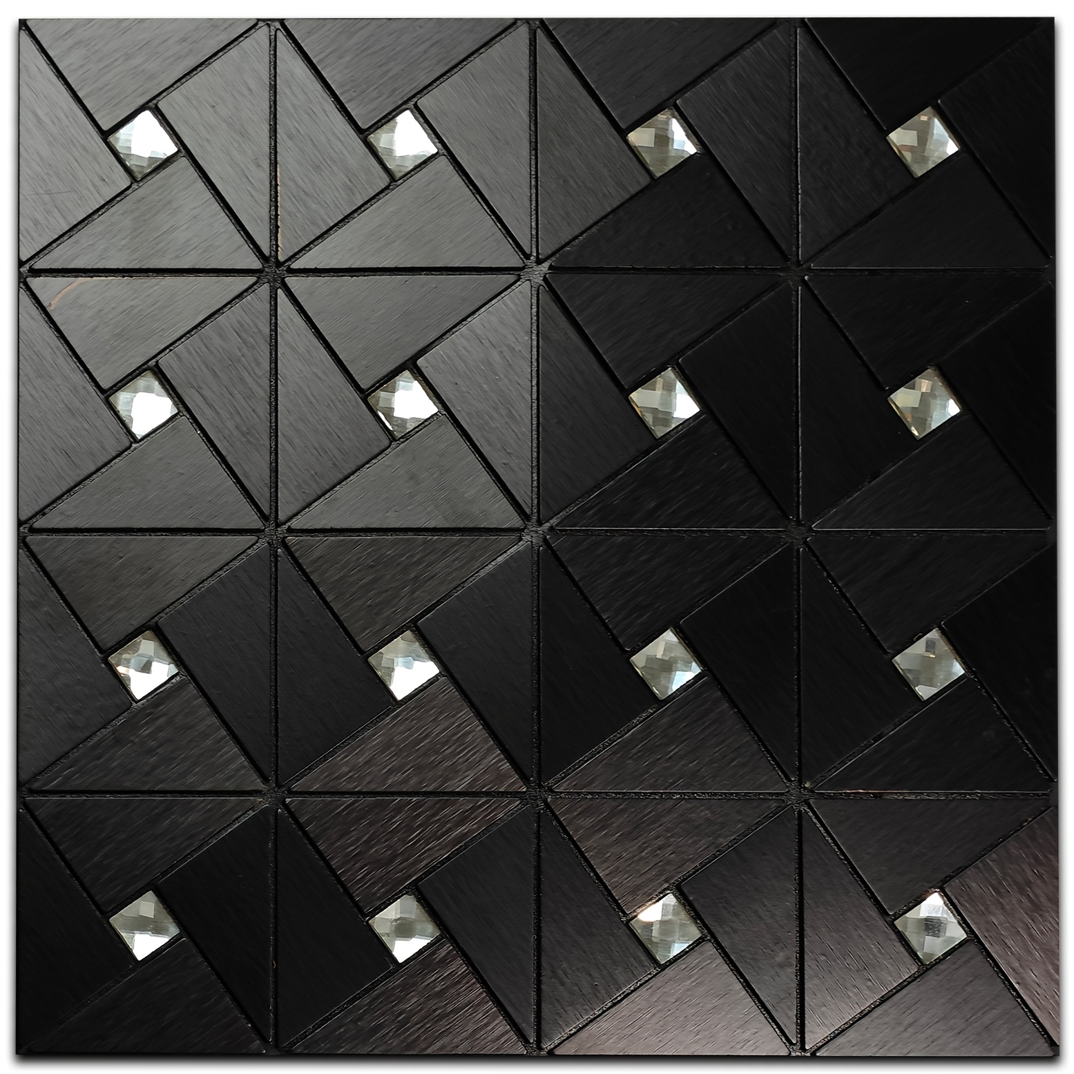 10pcs Metal Mosaic Wall Stickers, Waterproof And, Fireproof And High-temperature Resistant, Used In A Of , Such As Bedrooms, Kitchens, And Bathrooms, The Back With Adhesive, Which Cut