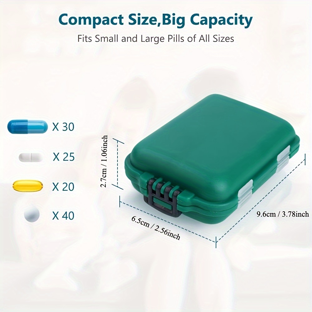 Waterproof Portable Pill Storage Box, Large Capacity