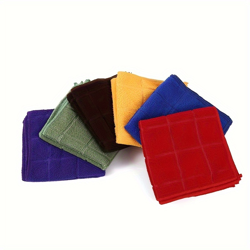 Microfiber Dish Cloths Overlock Cationic Dishcloth Household