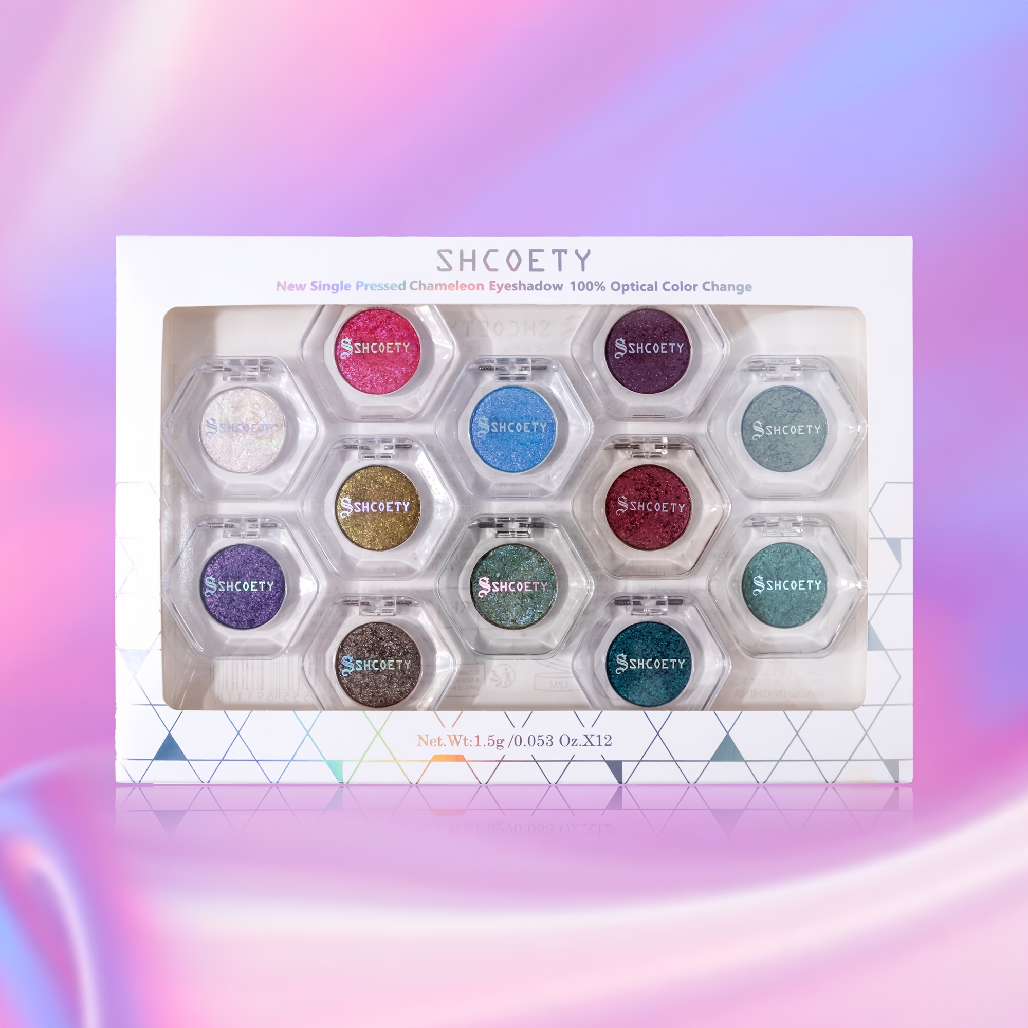 TEMU 12pcs Chameleon Eyeshadow Palette Set, Eye- Pearlescent Eyeshadow Palette, Eye- Eyeshadow, Essential Easter Gifts For Women