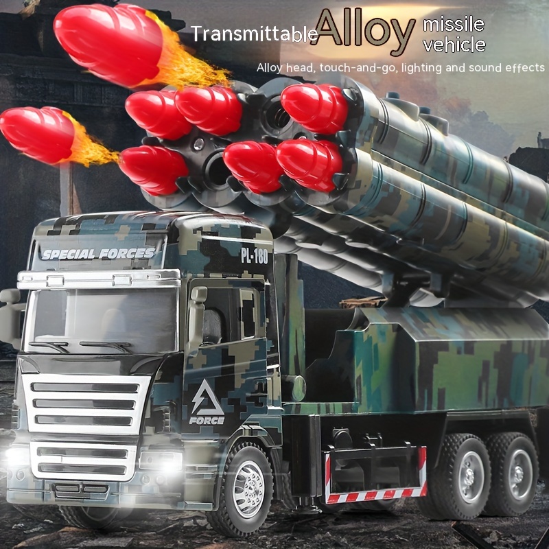 Alloy Missile Car Launch Toy Tanks Artillery - Temu