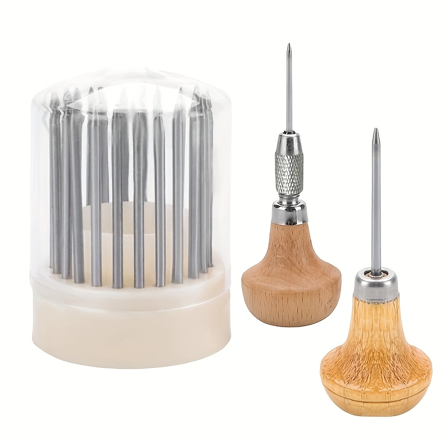 

23pcs Diamond Gem Setting Tool Set, Plastic Bead Needle Ab With Wooden Handle, Making Kit, No Power Supply Needed