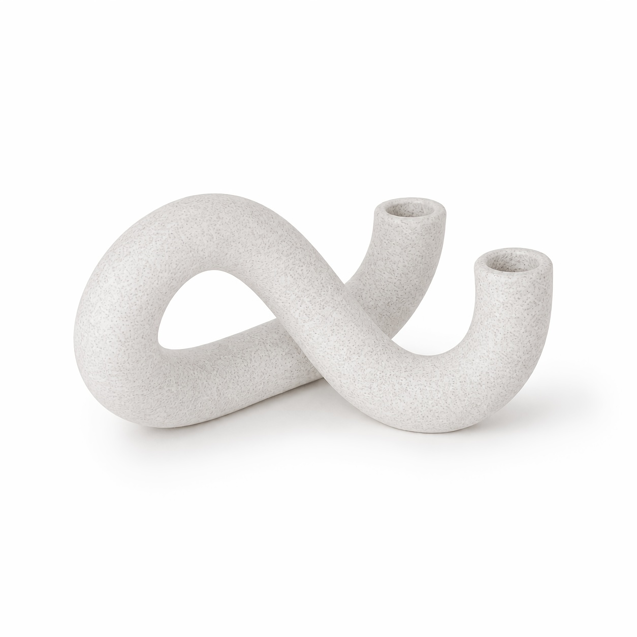 TEMU Modern Abstract Art Double Hole Candle Holder, 3d Printed Handmade Style Stone Ornament, Desktop Candle Holder, Aesthetic Decor, Modern Tabletop