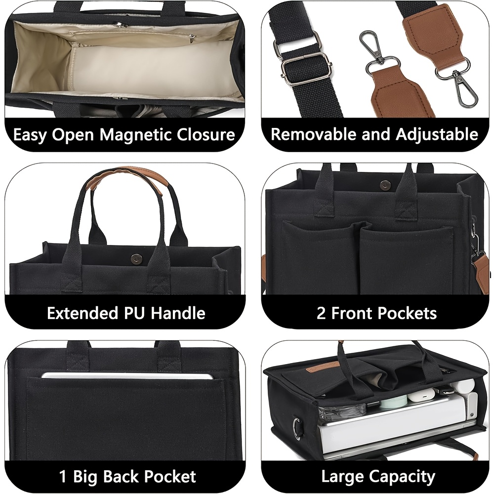 WMFASBAG Damen Umhängetasche Aus Leinwand - Große Laptop Tasche Für Reise & Alltag