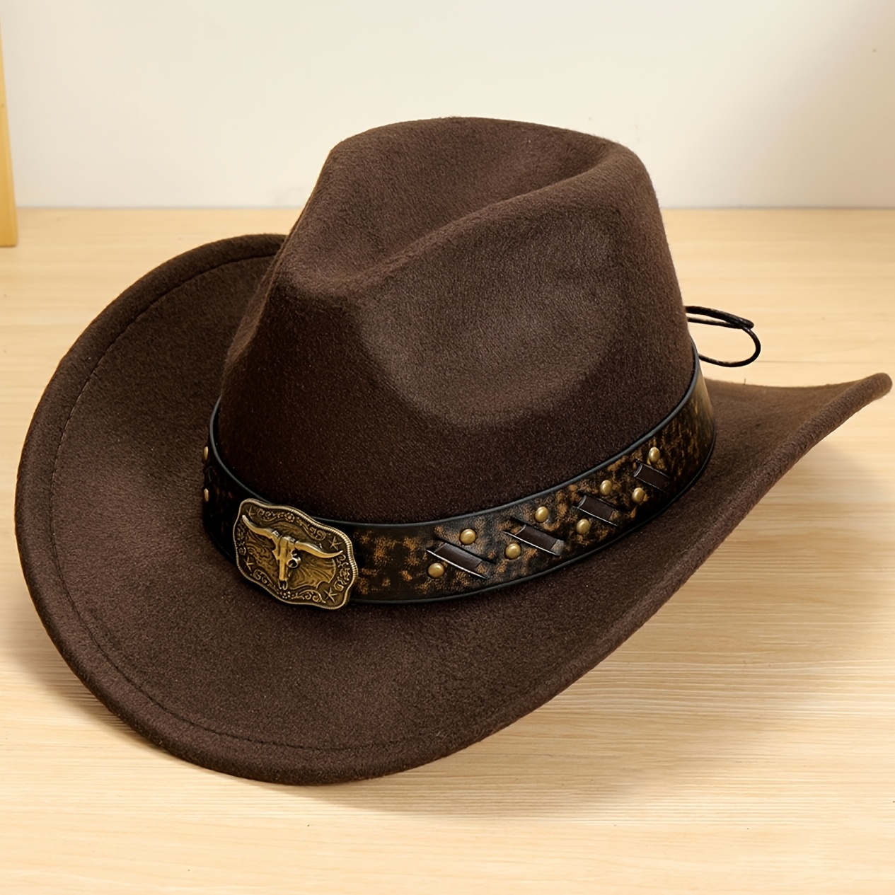 4452 Women\'s Cowboy Hat- Suede W/chinstrap western cowgirl hat adjustable chin strap genuine suede wide  main image 4