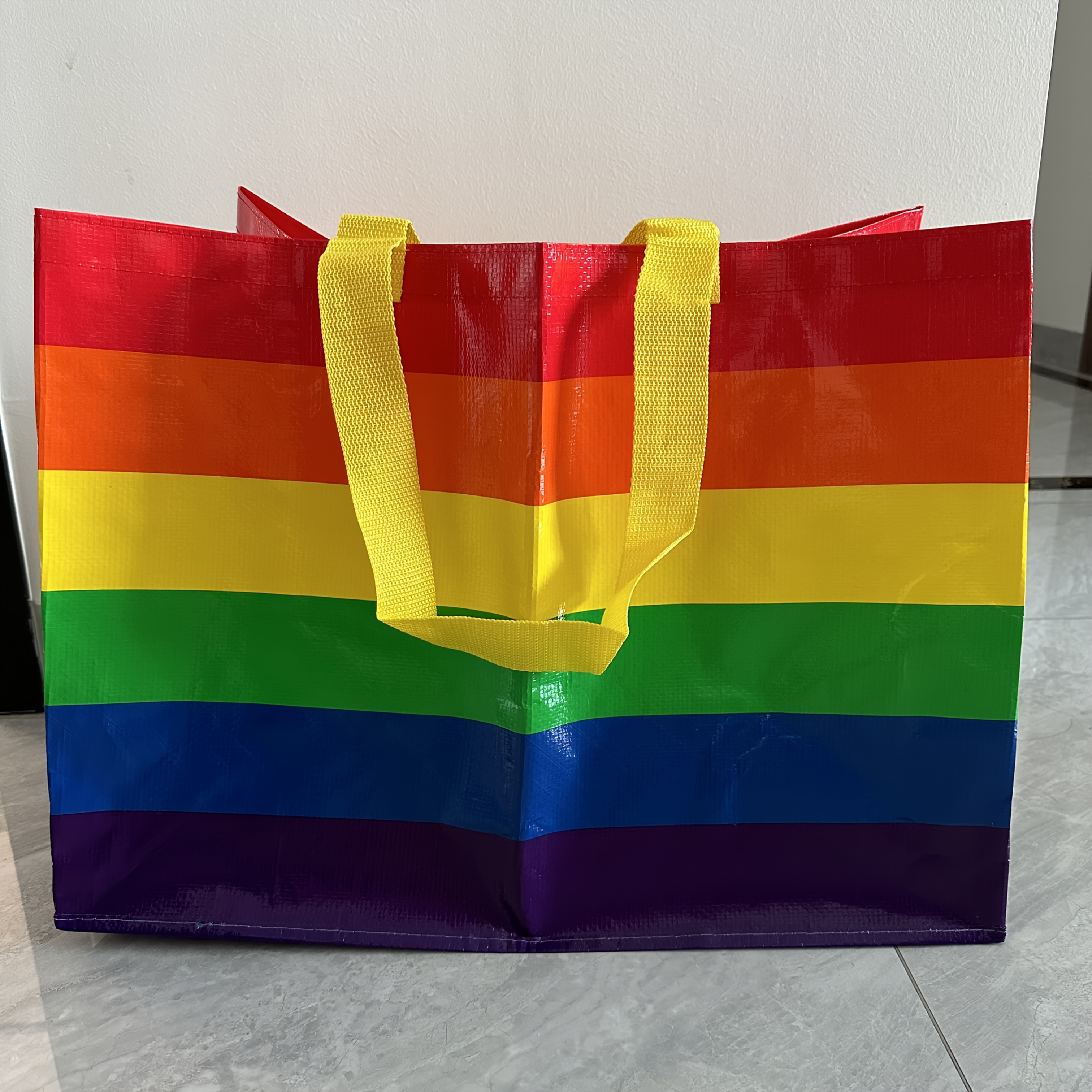 Gift For Her/him 1pc Large Rainbow Striped Tote Bag - Spacious And Stylish Color Block Shoulder Bag, Machine Washable/dry , Use