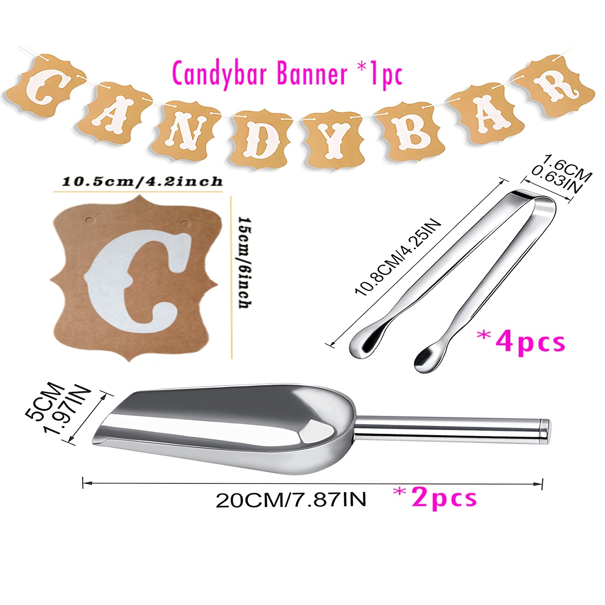 7pcs Paper Banner Banner, Clip, Shovel, Suitable For Outdoor Holiday Parties, Weddings, Gathering Occasions