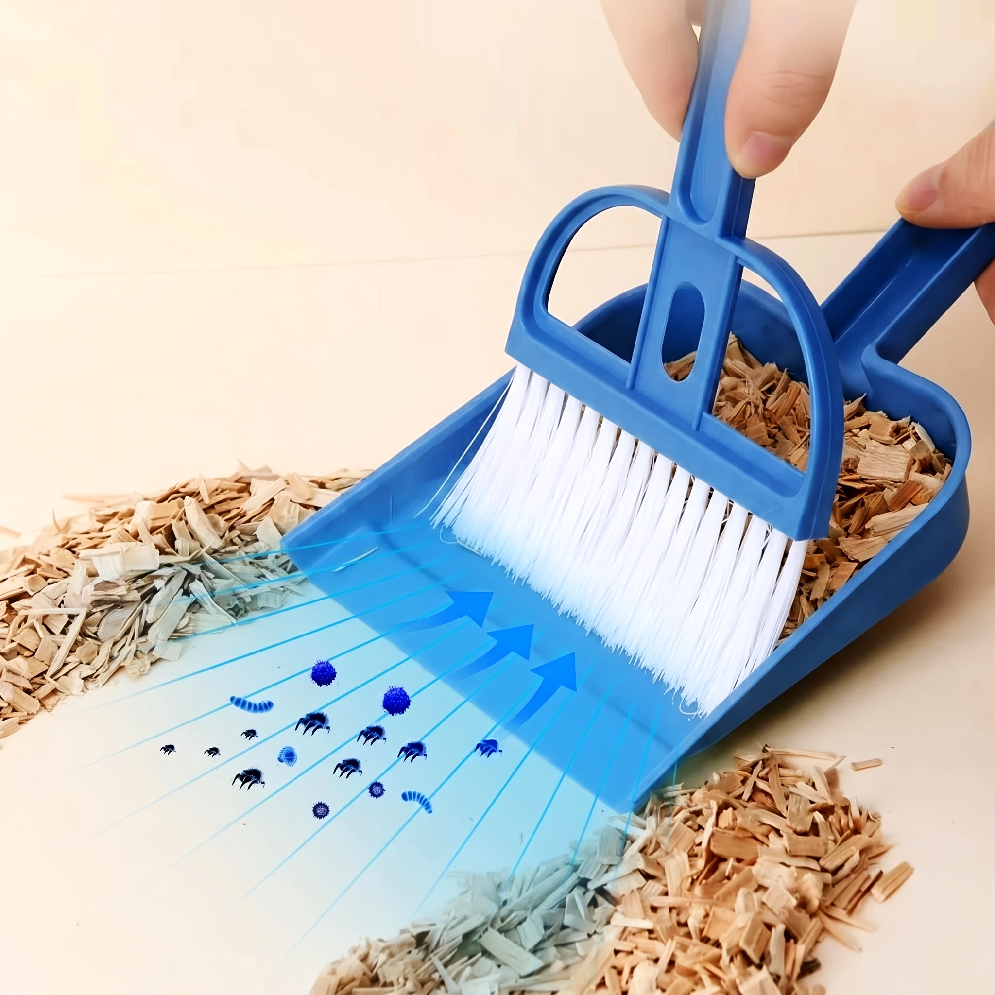 3-Pack Mini Handheld Broom and Dustpan Set for Small Pets