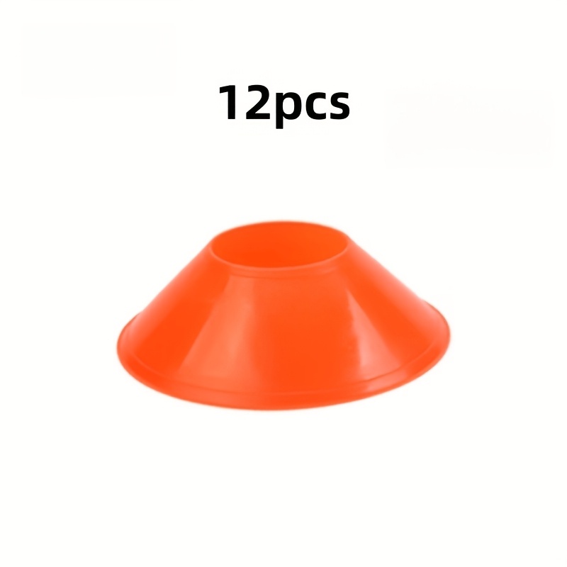TEMU 12-pack Soccer Training Round Mouth Marker Discs, Marker Plates, Marker Cones, Markers, Lightweight