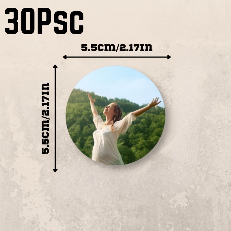 TEMU 20/30pcs Custom Round Refrigerator Magnets, Personalized Round Fridge Magnets, Couple Photo Magnets, Custom Family Photo Magnets, Custom Team