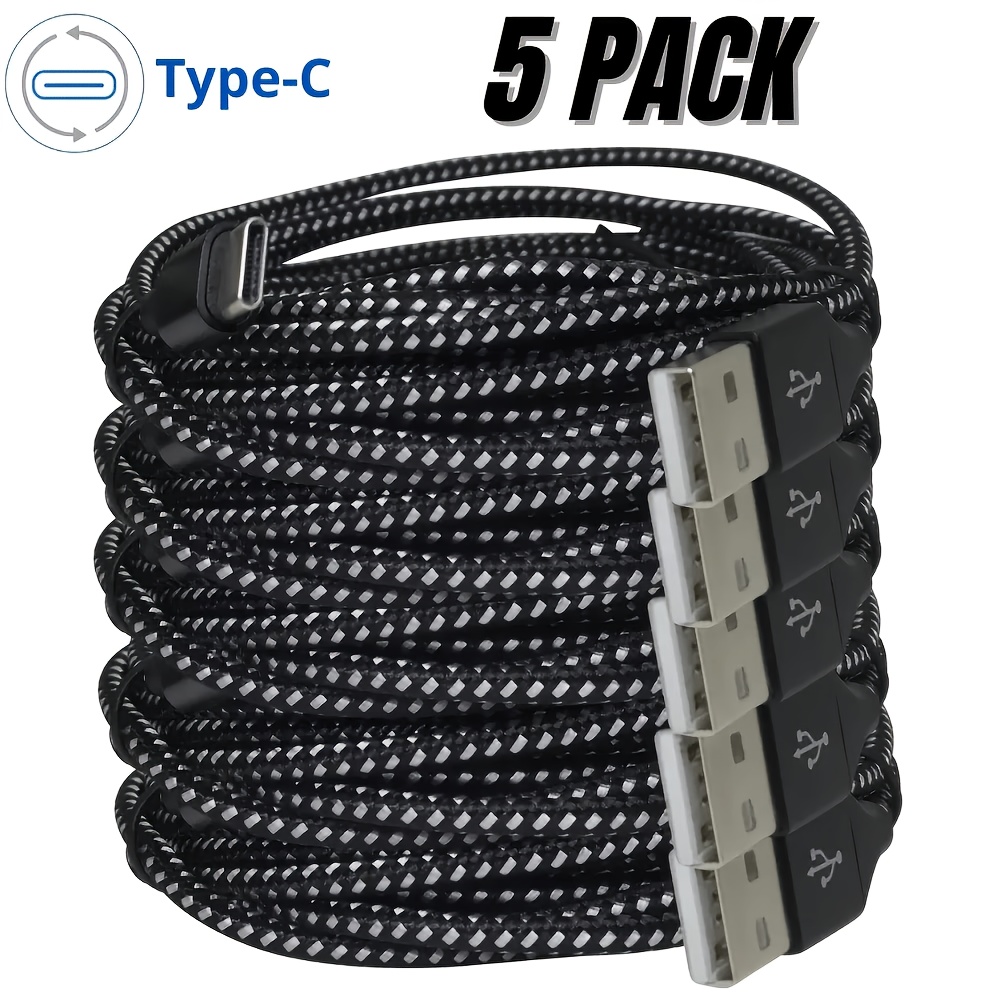five pack usb c charging cable fast charging 10   data cable compatible with   suitable for samsung compatible with galaxy and google devices 2026 new model