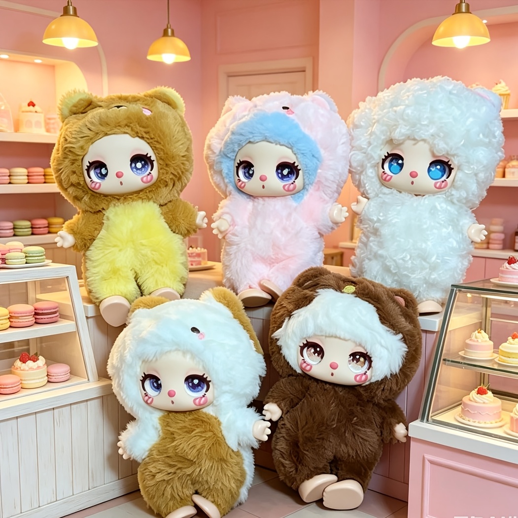 TEMU 1pc Random Single Lila Dessert Cat/ Cat/lily Rabbit Town V3 Collection Box Suitable For Collectibles, Multi Functional Desktop Decorations And