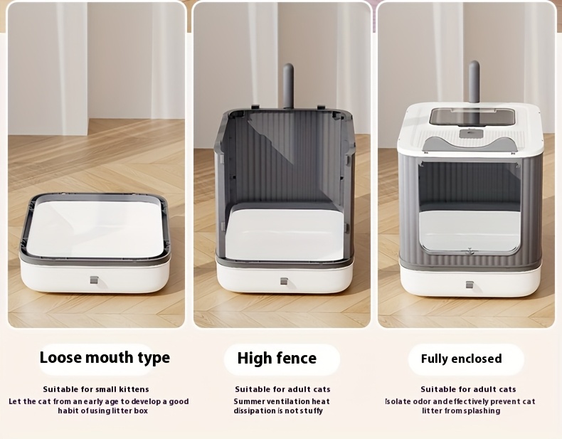 BRAIDOL XL/XXL Caja de Arena para Gatos Cerrada con Sistema de Control de Olores, Cajón de Fácil Limpieza y Cubierta Antisalpicaduras - Caja de Arena Resistente Adecuada para Hogares con Múltiples Gatos, Gatos Grandes y Mascotas con Sobrepeso - Recinto Duradero con Ventilación y Pala Gratis