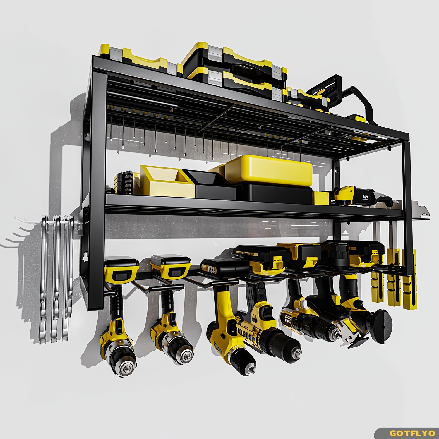 power tool organizer wall mount cordless drill hanger Temu