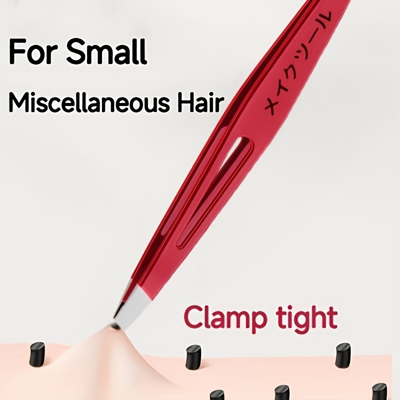 Close-Fitting Slant-Tip Eyebrow Tweezers for Hair Removal