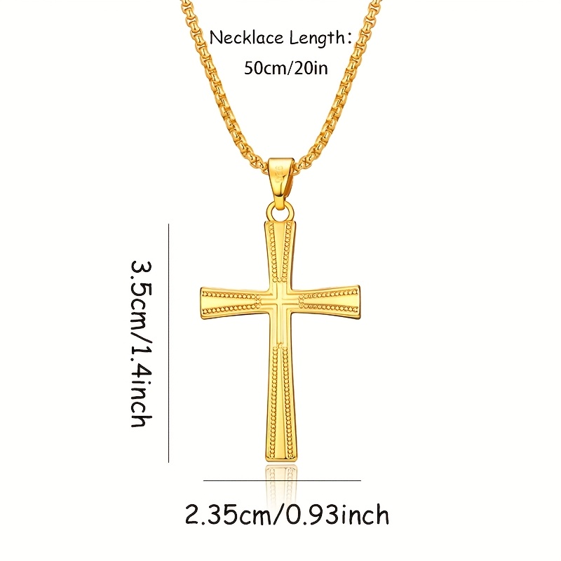 Image of Unisex 925 Silver Necklace Double-sided Cross Pendant Necklace Fashion Simple Street Gift For Men And Women Valentine's Day Carnival Gift Suitable For Daily Wear With Exquisite Gift Box