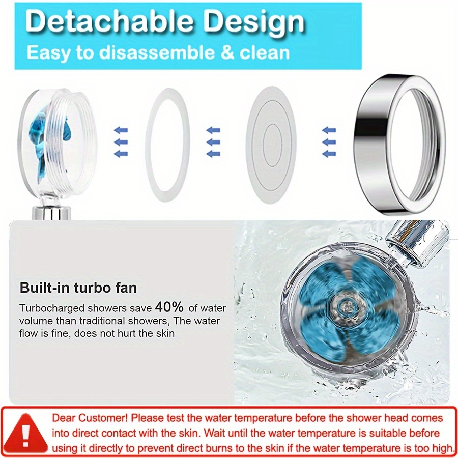 Boosting Shower Head for Super Pressurized Water Flow