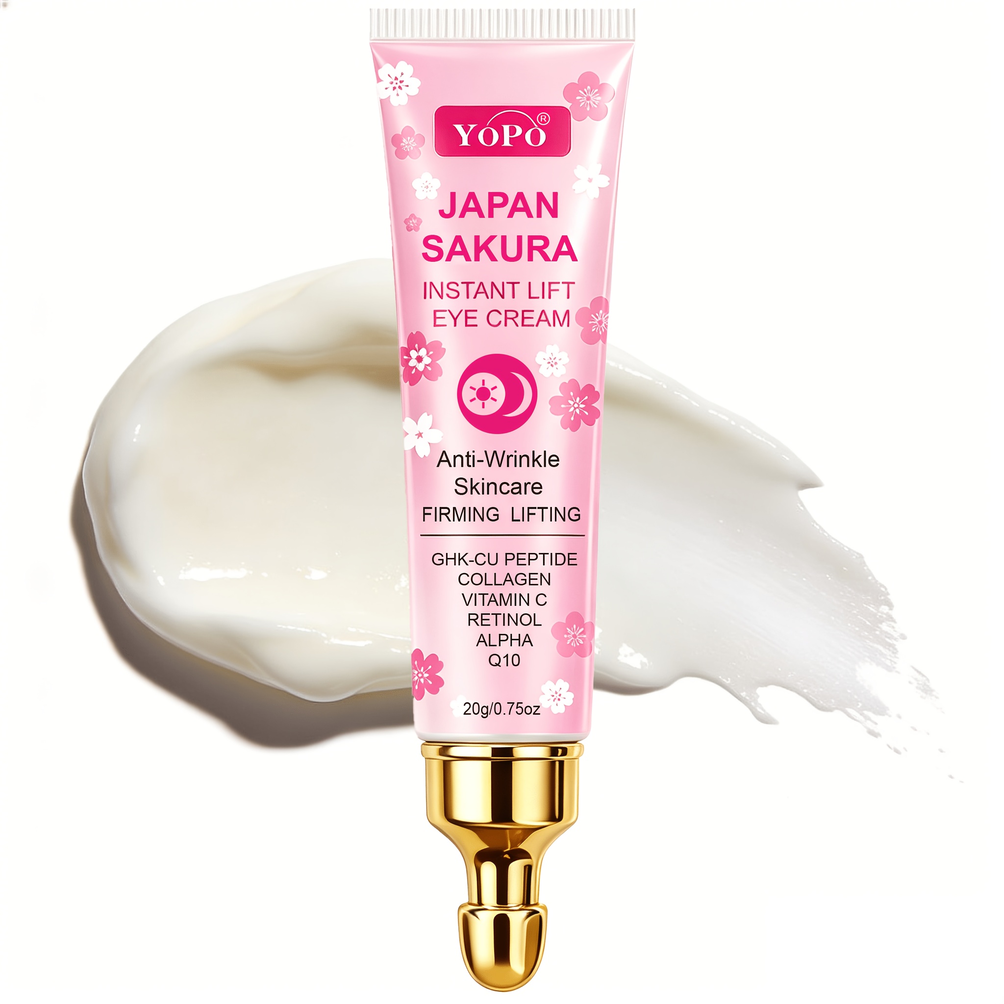 Image of Japan Sakura Eye Cream With Retinol And Niacinamide, Collagen, Face Cream Suitable For Types, Non-greasy Moisturizer For Day And Night Use, Suitable For