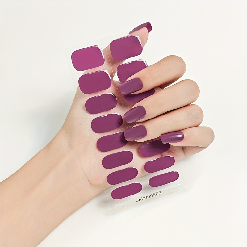 

Autumn & Gel Nail Wraps Kit - 16 Salon-quality, Uv Lamp Compatible, Includes Prep Pad, Nail File & Wooden Stick