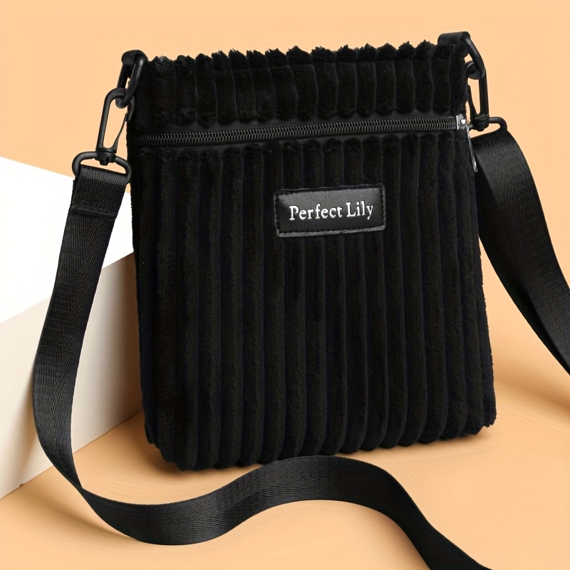 E-shop [Mini] Mode Damen Einfarbige Body Bag, Robuster und Geschmeidiger Schultergurt für Einzelner Schultertrage, Premium Feines Weiches Cordstoff