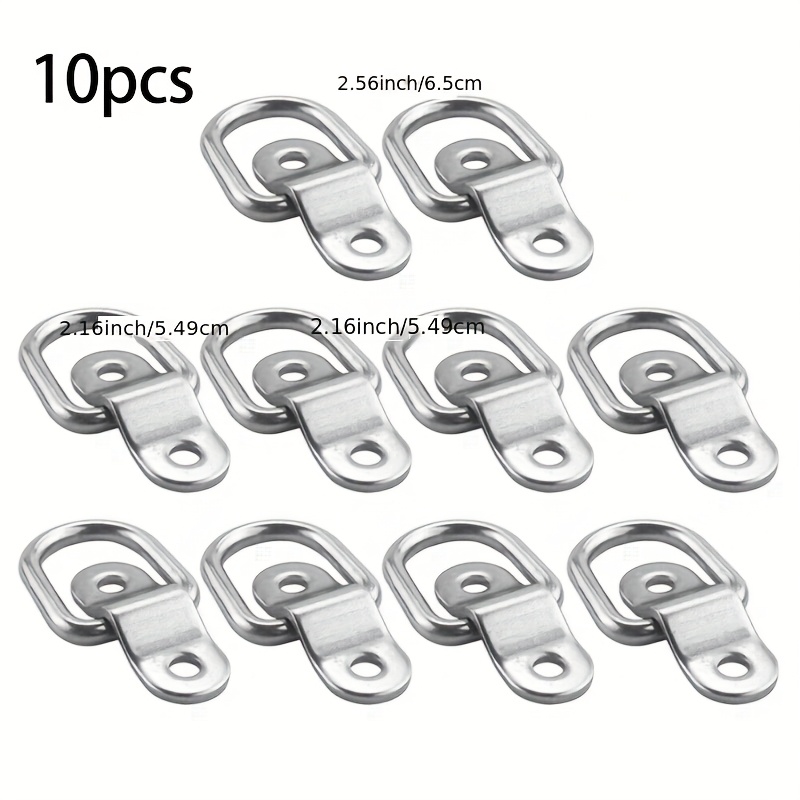 E-shop 10 Hochleistungs-D-Ring-Montageplatten - Geeignet für LKW-Ladung von der Seite, mit einer Traglast von 544,31 kg, robuste Metallgurte und Anker