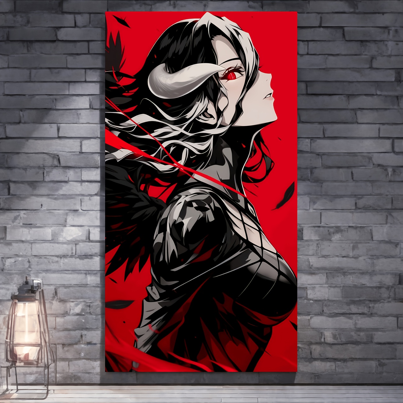 TEMU 2d Flat, A Frameless Popular Anime Canvas Art Poster, Suitable For Bedrooms, Living Rooms, And Kitchens - Modern Anime Art Decor - 15.75x29.53in