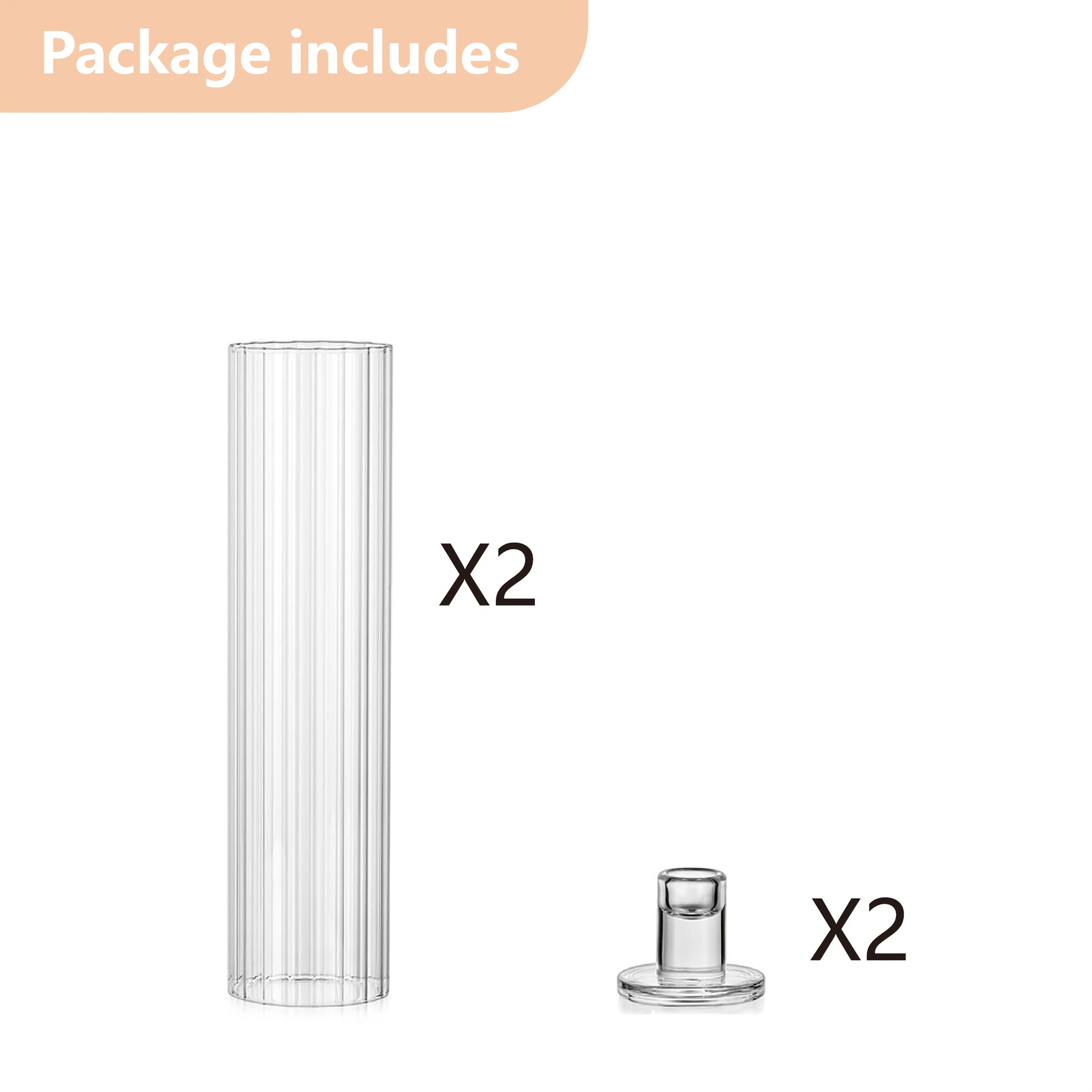 Image of 4pcs 11.8" Hurricane Glass Candle Holder Set - Elegant Clear Cylinder With Open Chimney Tube For Weddings, Parties & Home Decor, Ideal For Easter, Hanukkah, Thanksgiving & 's Day Celebrations