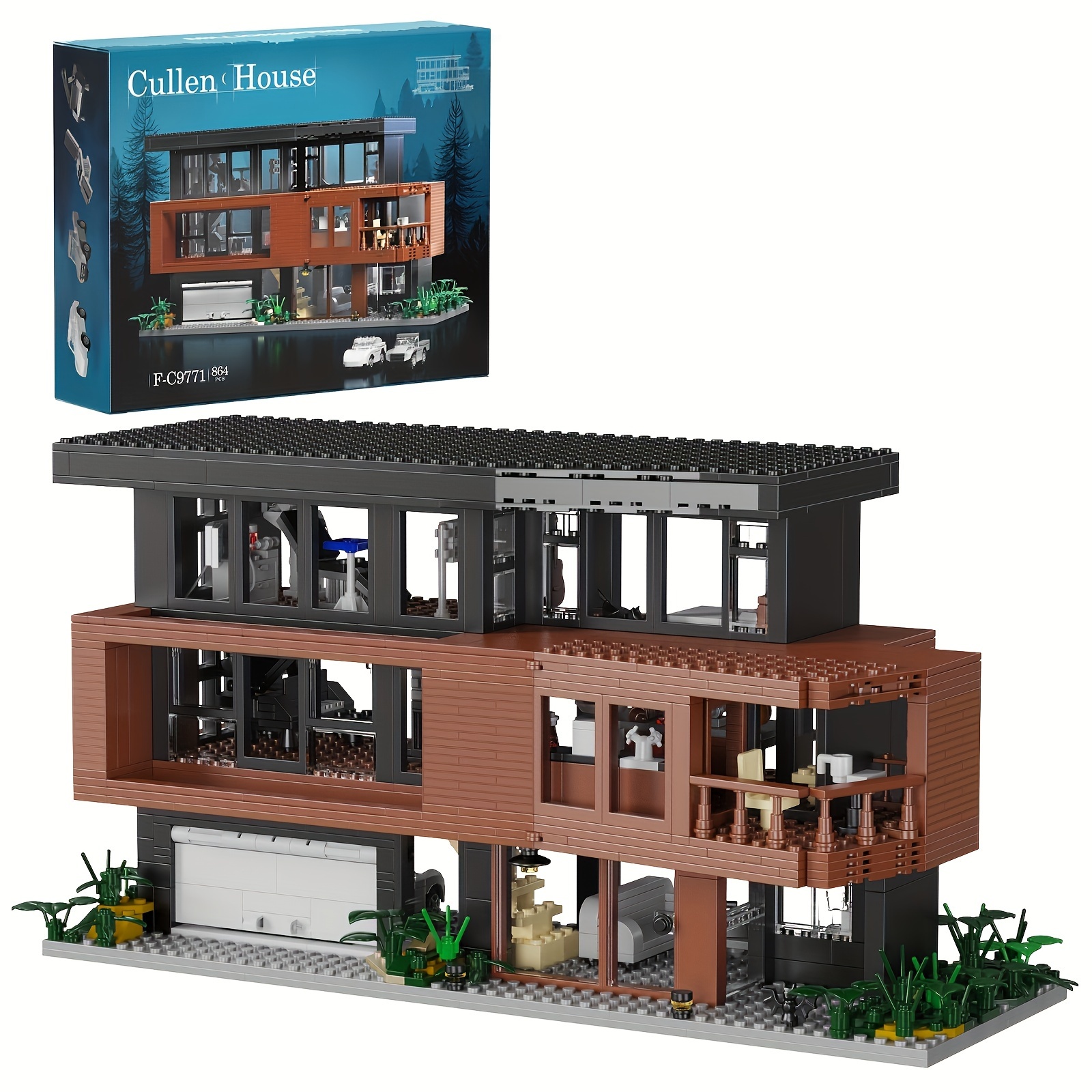 

863pcs Microparticle Block Set-haus Diy Gebäude Modell Hohe Qualität-dekorative Ornamente-bestes Geschenk Für Block-liebhaber