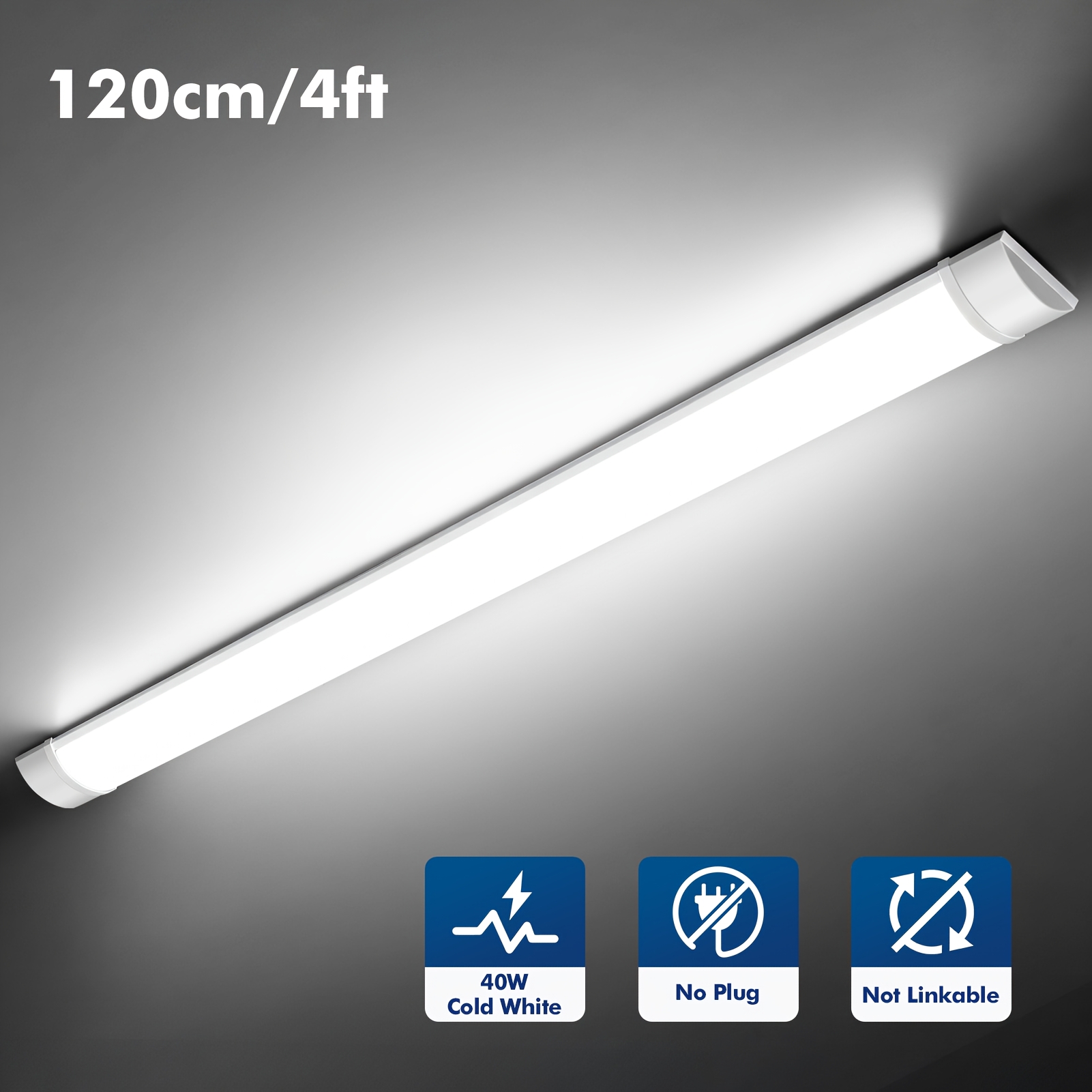 New All-plastic Purification Lamp 40w 115 Cm Long