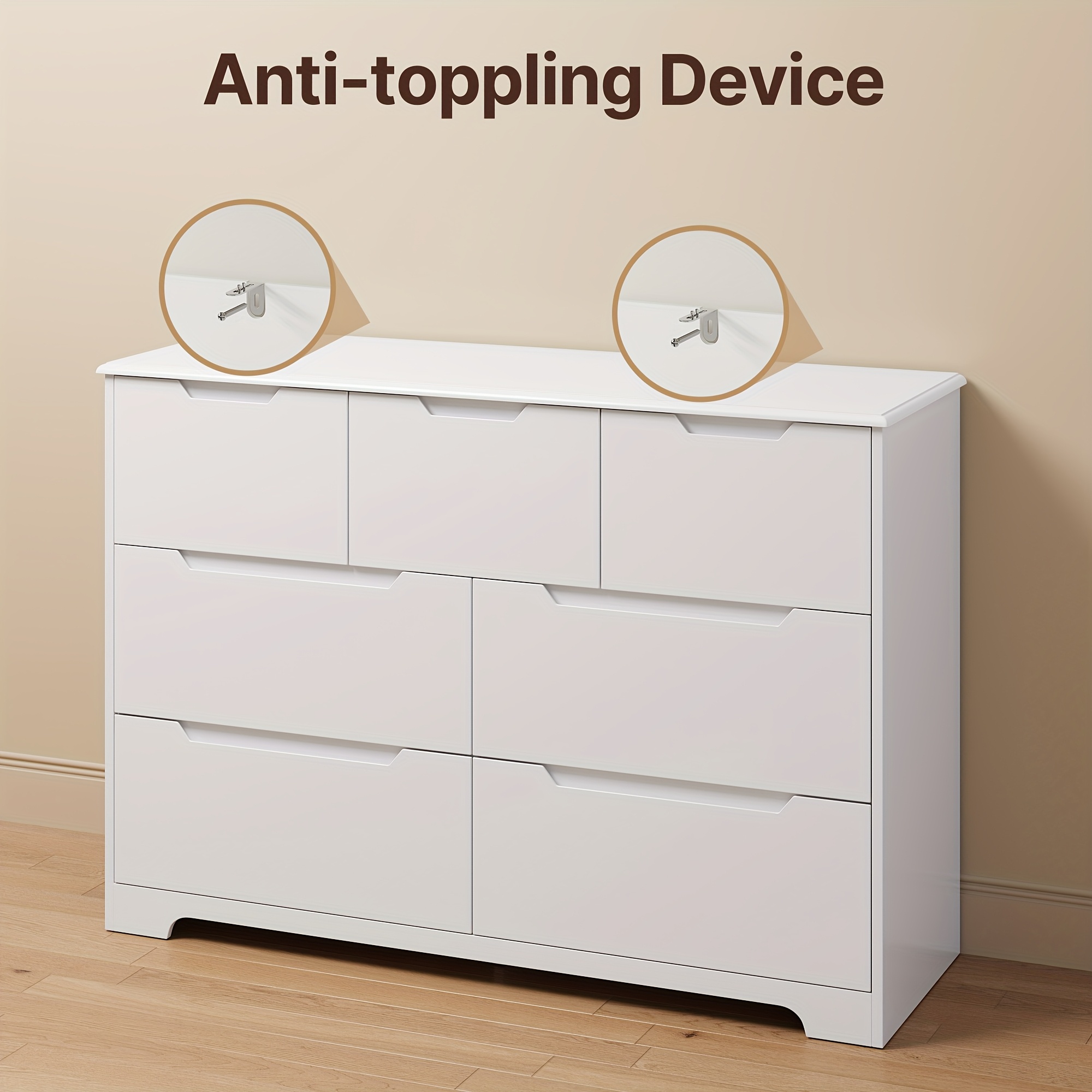 Modern 7-Drawer Waterproof Dresser | Large Storage Chest