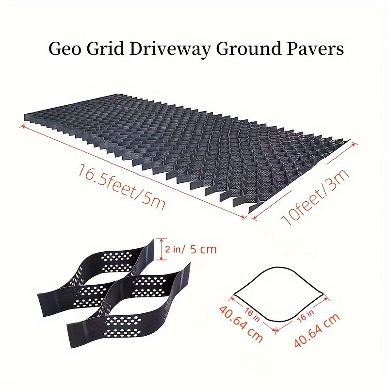 

1pc , 2- , 10x16.5 Feet, Plastic Geo For Driveways, Stabilization & Drainage