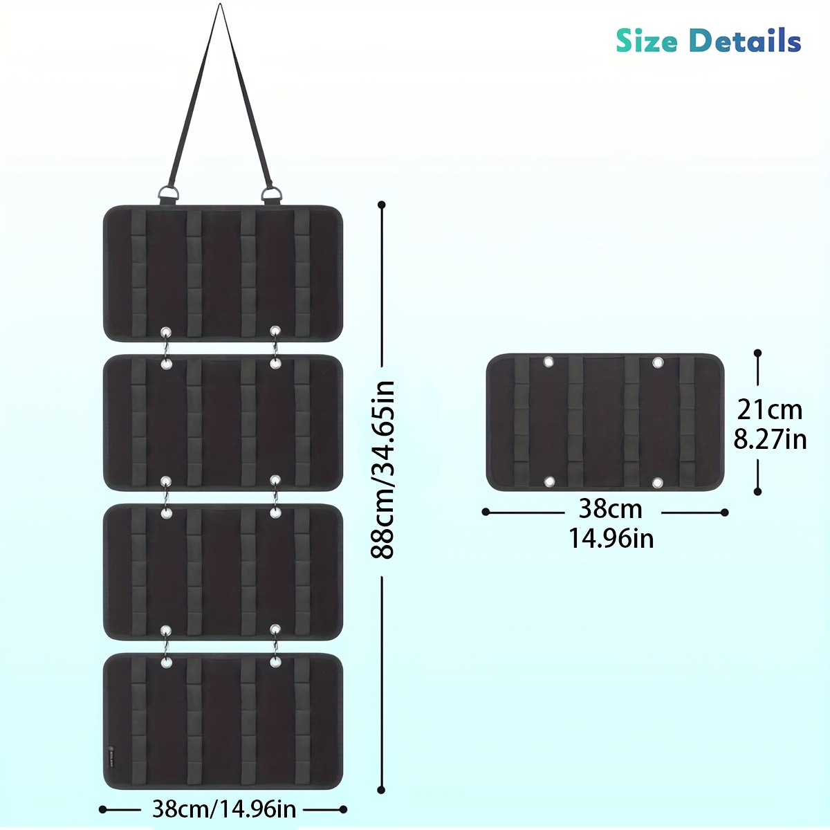 TEMU 1pc 4-layer Removable Car Model Storage Bag Can 80 Toy Car Organizers. Portable Felt Wall-mounted Toy Car Mini Toy Car Storage Bag