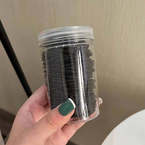 100pcs set canned headbands with seamless elastic bands easy and elegant hair ties and scrunchies fresh and convenient