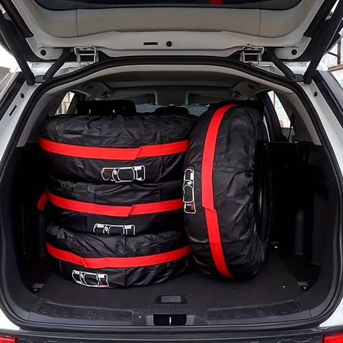 4pcs car spare tire cover case auto tire accessories tire storage bags vehicle wheel protector