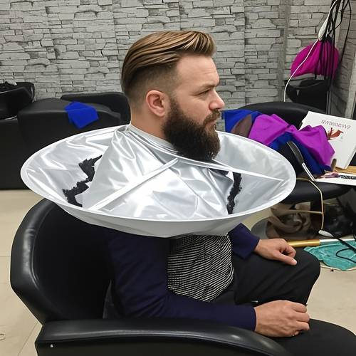 1pc of Barber Umbrella Style Cape for Hair Cutting, a Hair Cutting Apron That Is Foldable, Suitable for Hairdressing Additions