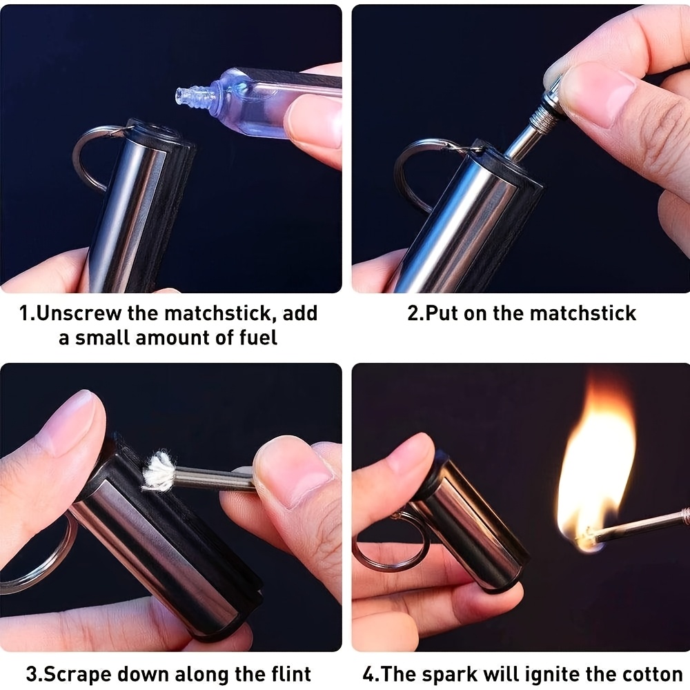5/10/20-count Perpetual Match, Portable Waterproof Emergency Survival Matches, Suitable for Outdoor Camping, An Ideal Gift for Fathers And Husbands, Unlimited Use - No Batteries Required (fuel Not Included).,: Flash