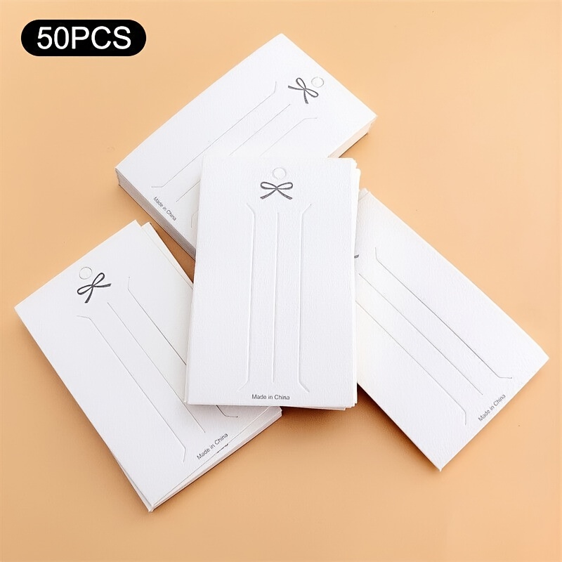 TEMU 50pcs d'Affichage de Barrette 10CM*6.1cm, Support d'Ornement en Carton, Utilisé pour le Rangement et l'Affichage de