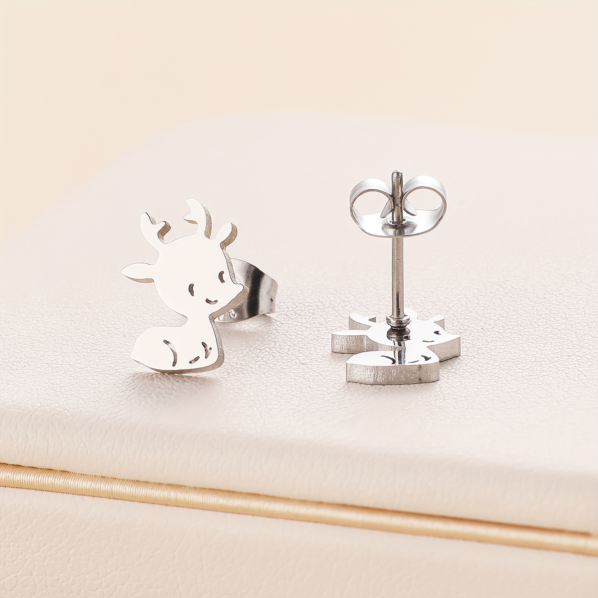 TEMU Boucles d'oreilles femme en acier inoxydable 316L motif de Noël