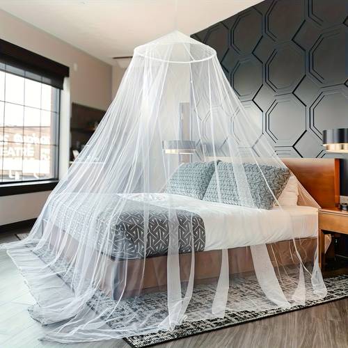 height 8 2ft 2 5m hem 41ft 12 5m mosquito net black and white colored bed curtain bed canopy mesh room decoration ceiling tent large dome bed curtain for mosquito prevention